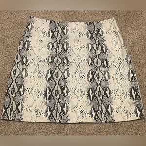 Snakeskin mini skirt